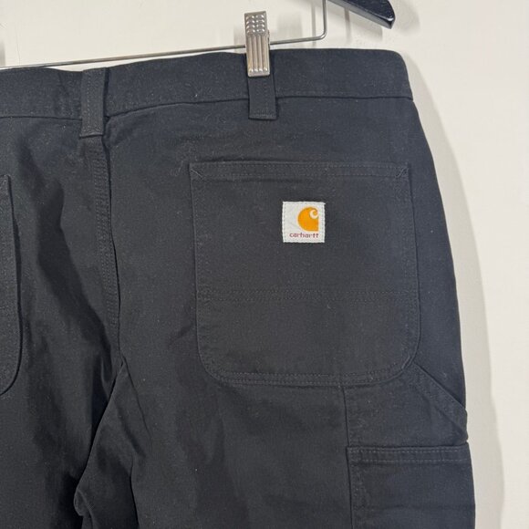 Carhartt Black Casual Relaxed Fit Work Pants Size 38x30 Durable Utility Canvas - Picture 8 of 13